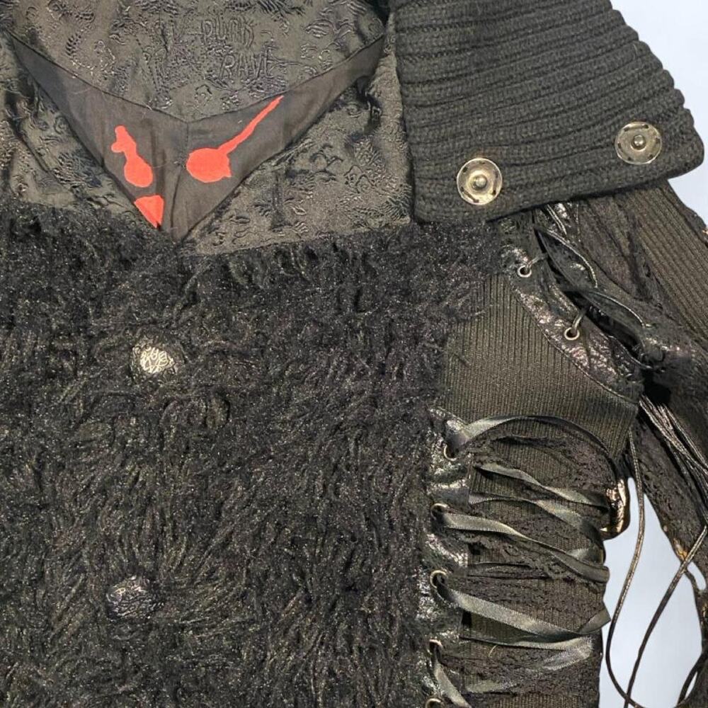 Punk rave womens jacket with - Picture 6 of 8